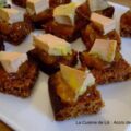 Apéritif toasts de foie gras et confit d'oignons