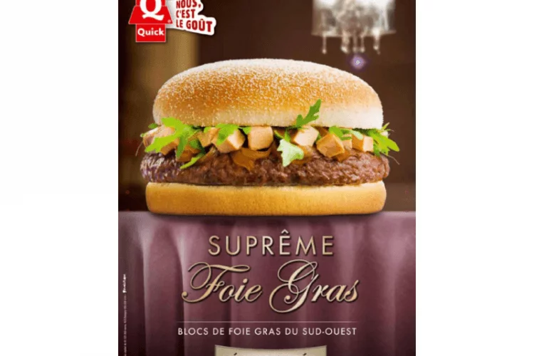 Suprême foie gras hamburger par Quick